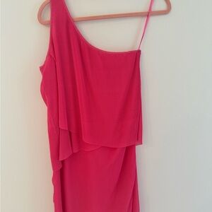 Michael Kors Vibrant Pink One-Shoulder Dress